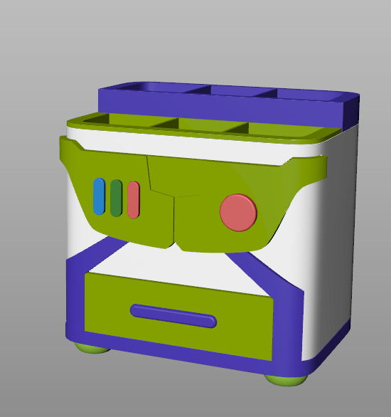 Miniatura 2 do modelo 3D 玩具收纳盒 文具收纳盒 多功能卡通桌面收纳盒 