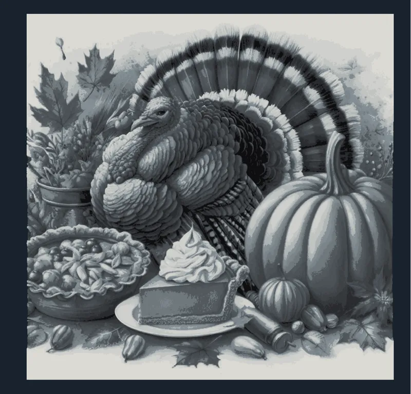 Thanksgiving - Hueforge 4 color filament painting