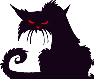 Spooky Black Cat