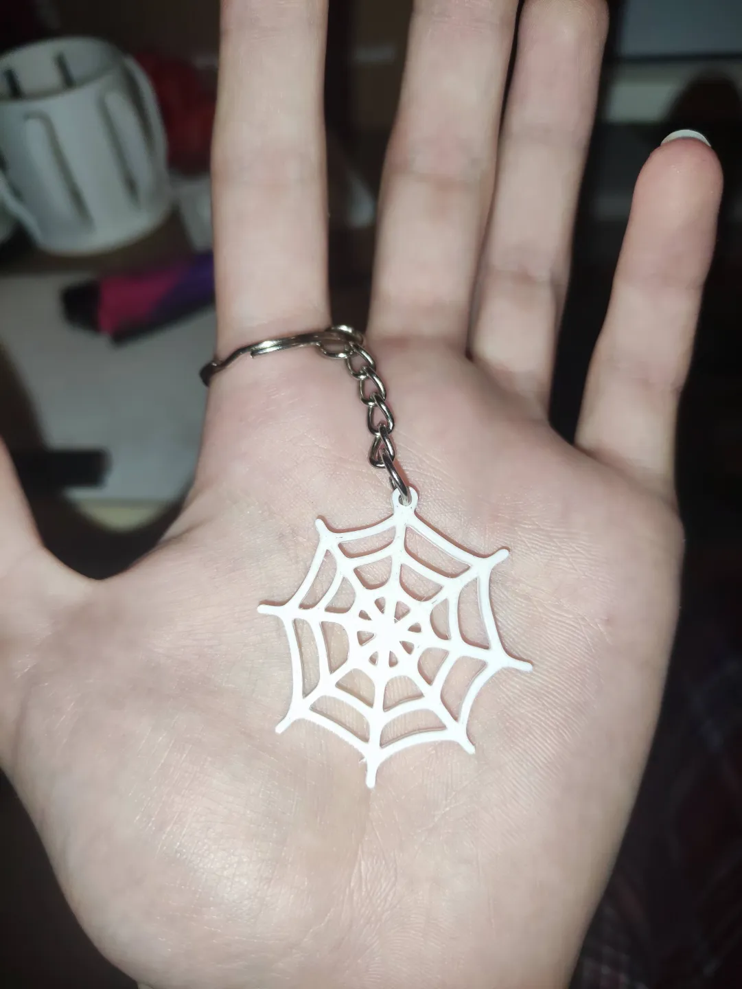 Halloween Spider Web Earring / Keychain view 3
