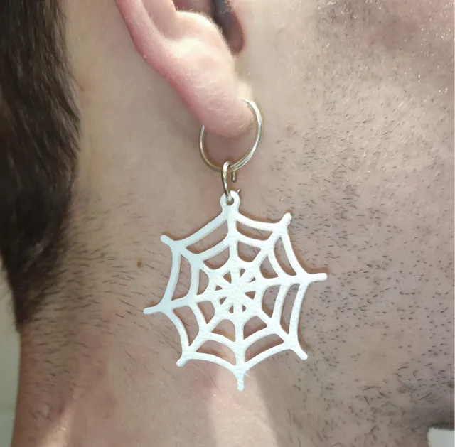 Halloween Spider Web Earring / Keychain