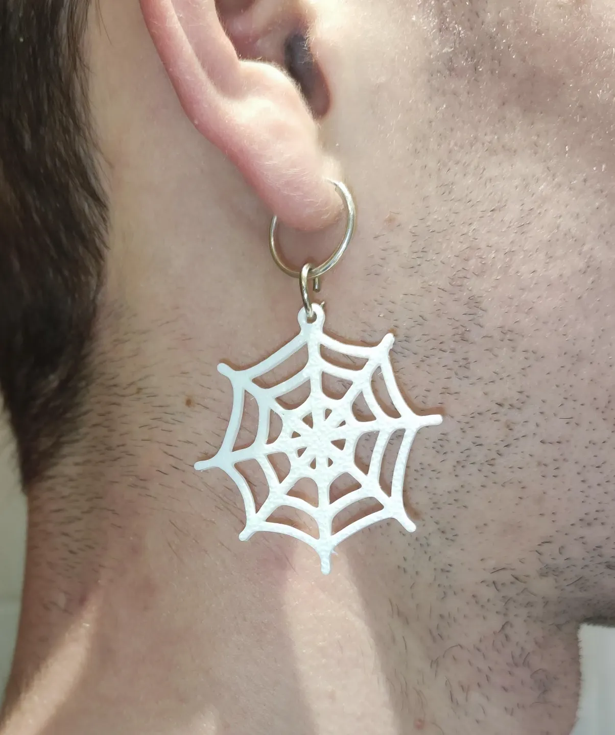 Halloween Spider Web Earring / Keychain view 2