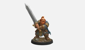 Modelo para impresión 3D: Dward with sword — vista de referencia 4
