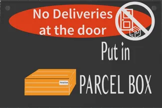 delivery box sign