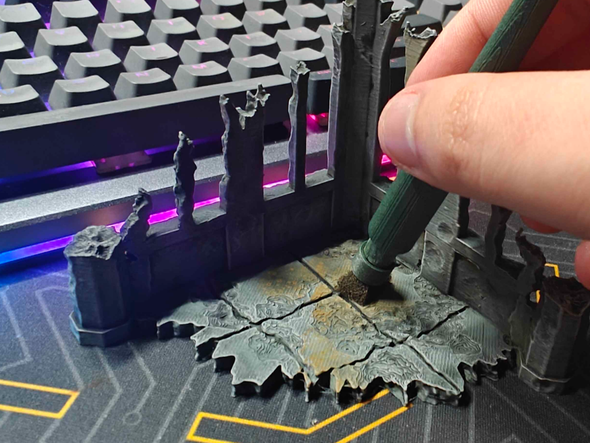 Foam brush handle