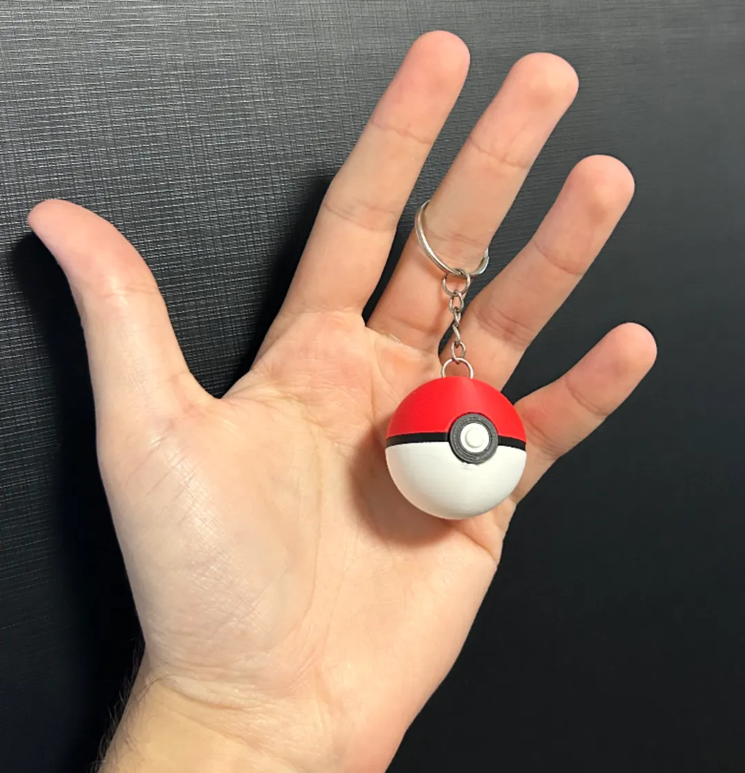 Pokeball Keychain Remixed by Super3D MakerWorld: Download Free 3D Models - 3D model önizlemesi