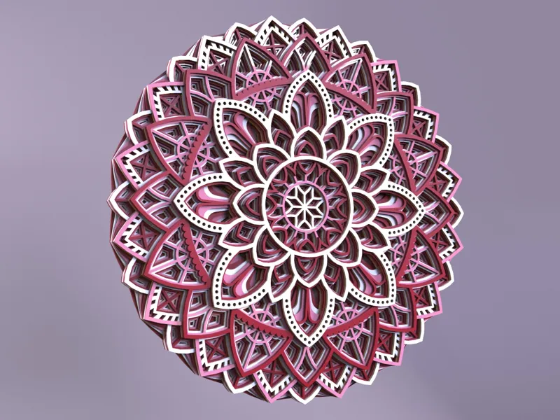 Floral multi color mandala wall art