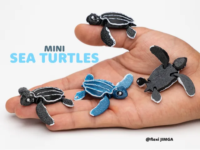 Mini Flexi Turtle | Keychain Version