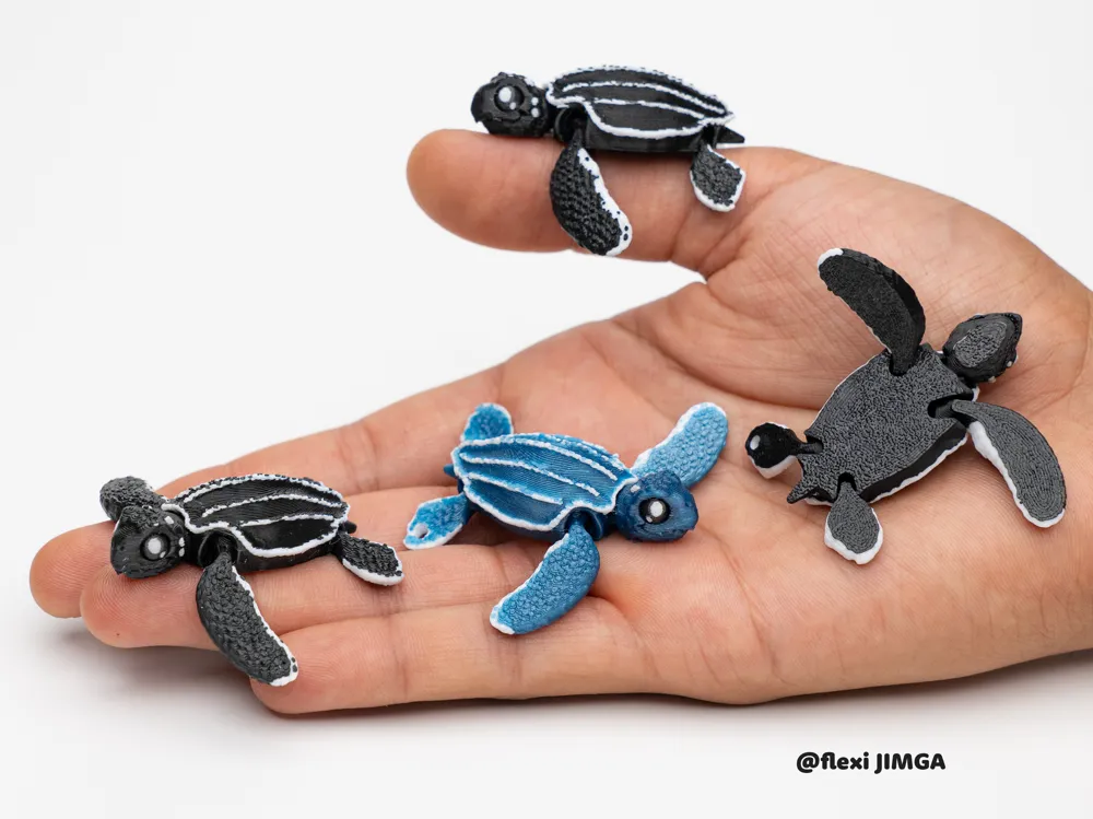 Брелок Mini Flexi Turtle - Лайфстайл - PLA - изделие 3D-печати - фото 3