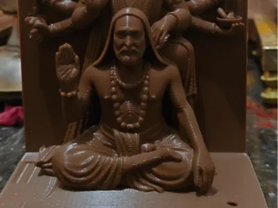 Panchamukhi Dattatreya with Guru Relief Statue