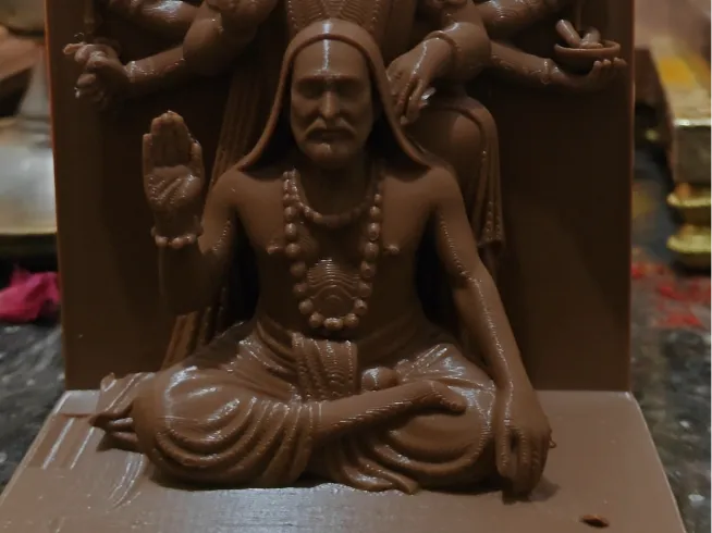 Panchamukhi Dattatreya with Guru Relief Statue