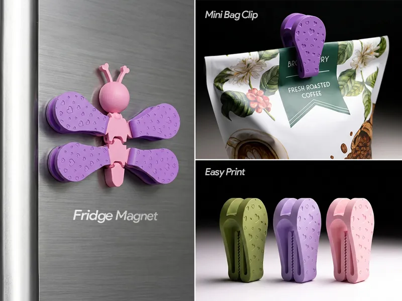 2 in 1 Fridge Magnet & Mini Bag Clip