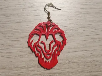 Athletic Club Lion Earrings – Geometric Lion
