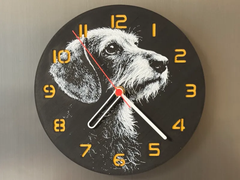 Wall / table clock Peace Dachshund