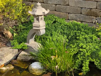 Arched Pond Japanese Lantern