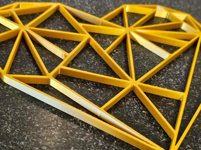 Geometric heart plant trellis