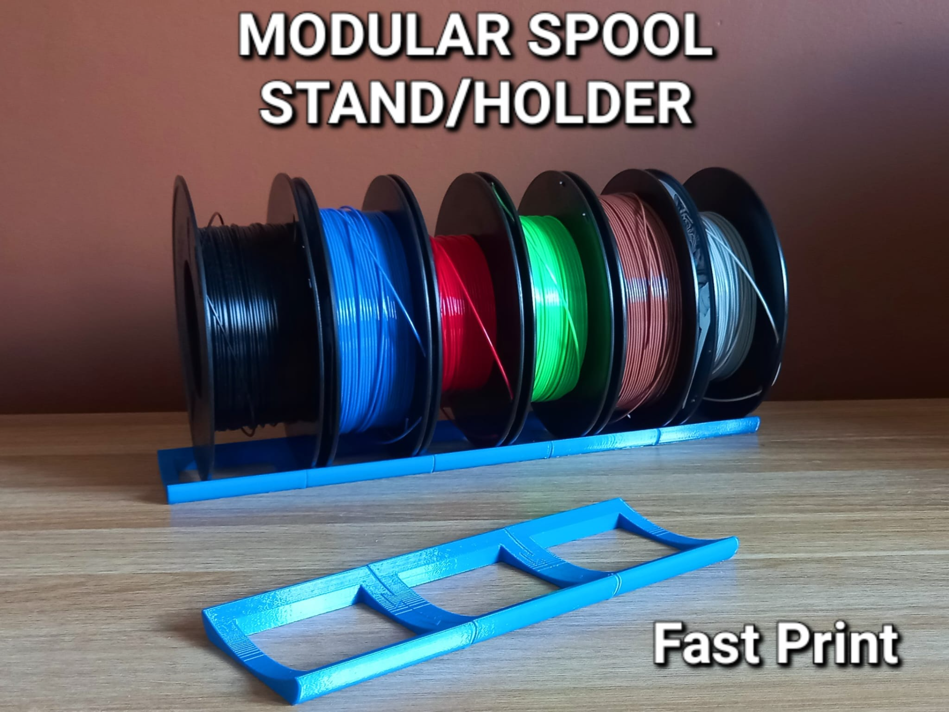 Modular Filament Spool Organizer Holder Stand