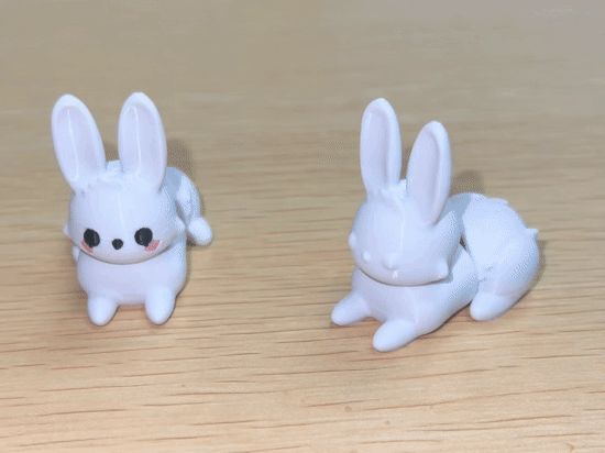 Cute Easter Bunny Articulated Flexi
