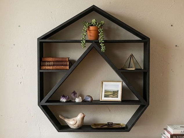 Modernes Hexagon Regal Stylische Wanddeko & Ablage