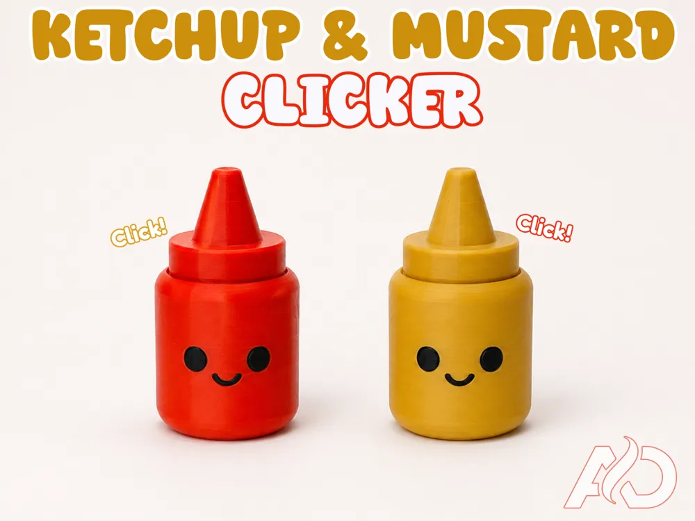 Objeto manipulable: KETCHUP Y MUSTARD CLICKER. Referencia del modelo original.