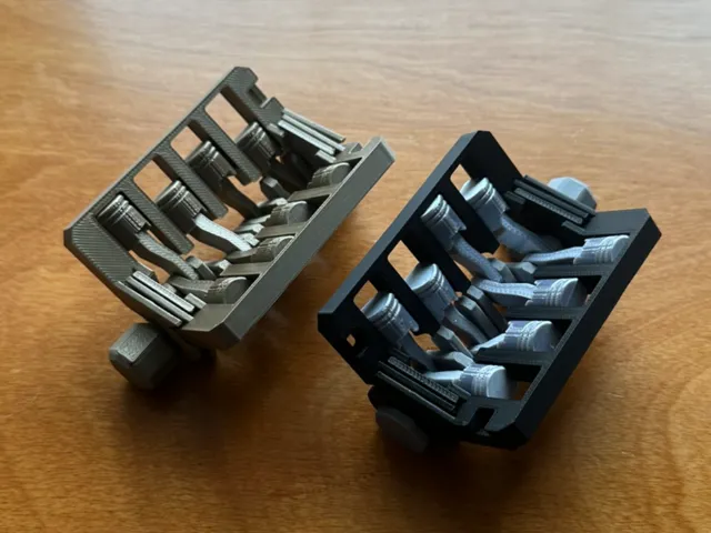 Print-in-place v8 engine fidget