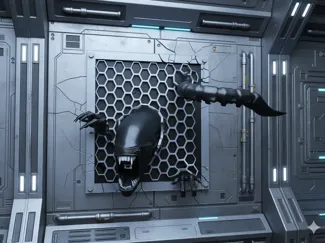 ALIEN XENOMORPH AUS LÜFTUNGSSCHACHT WANDDEKORATION