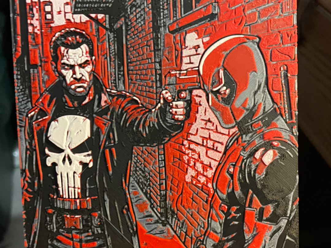 Punisher VS DeadPool Hueforge