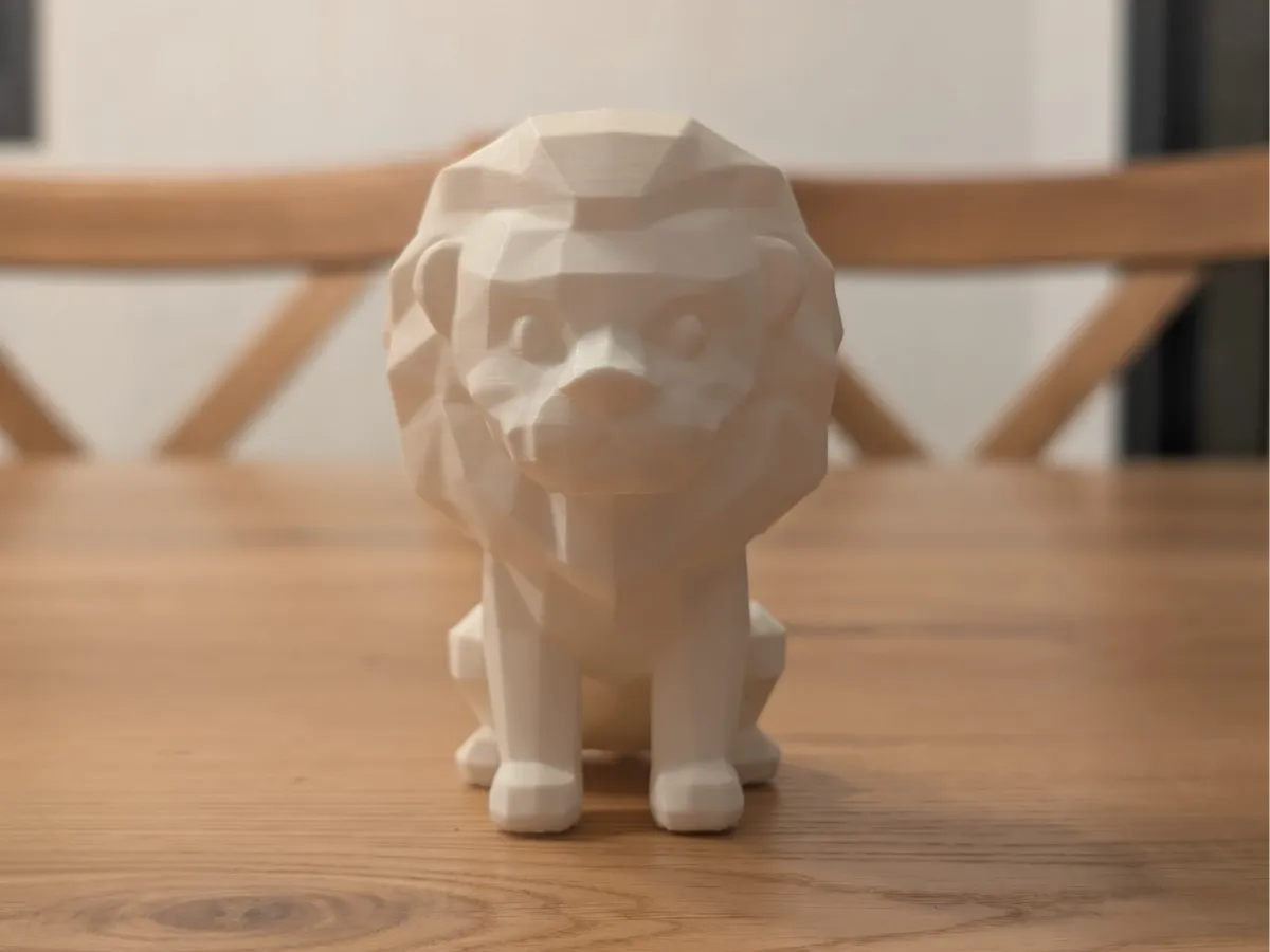 Sculpture lion low poly