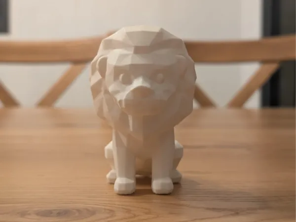 Sculpture lion low poly