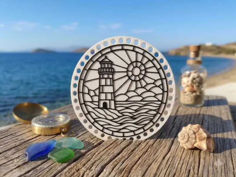 Bottom for crochet basket lighthouse