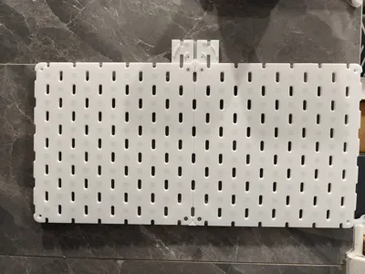 IKEA infinitely connectable pegboard, optimized connectors