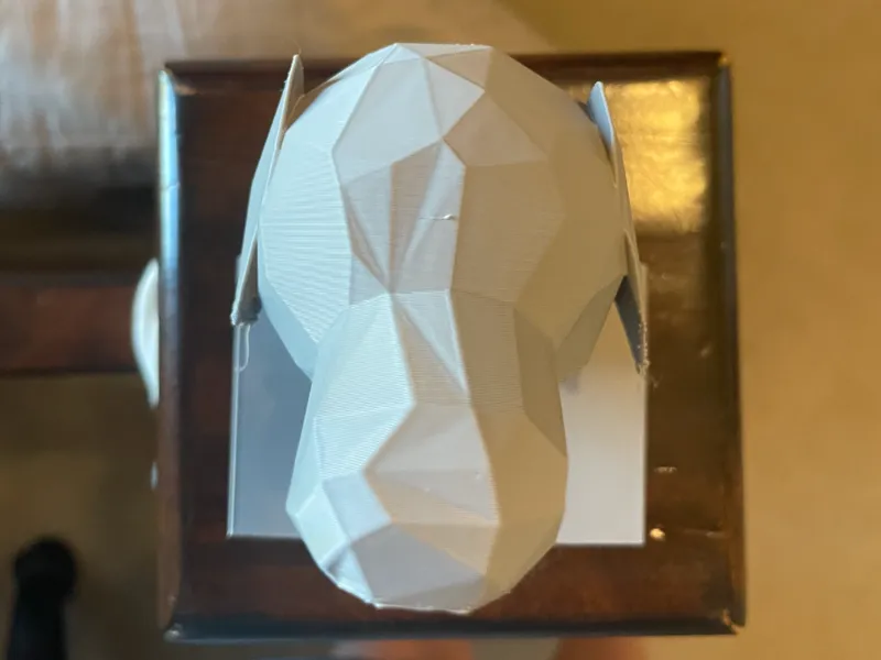low poly snoopy on a wall