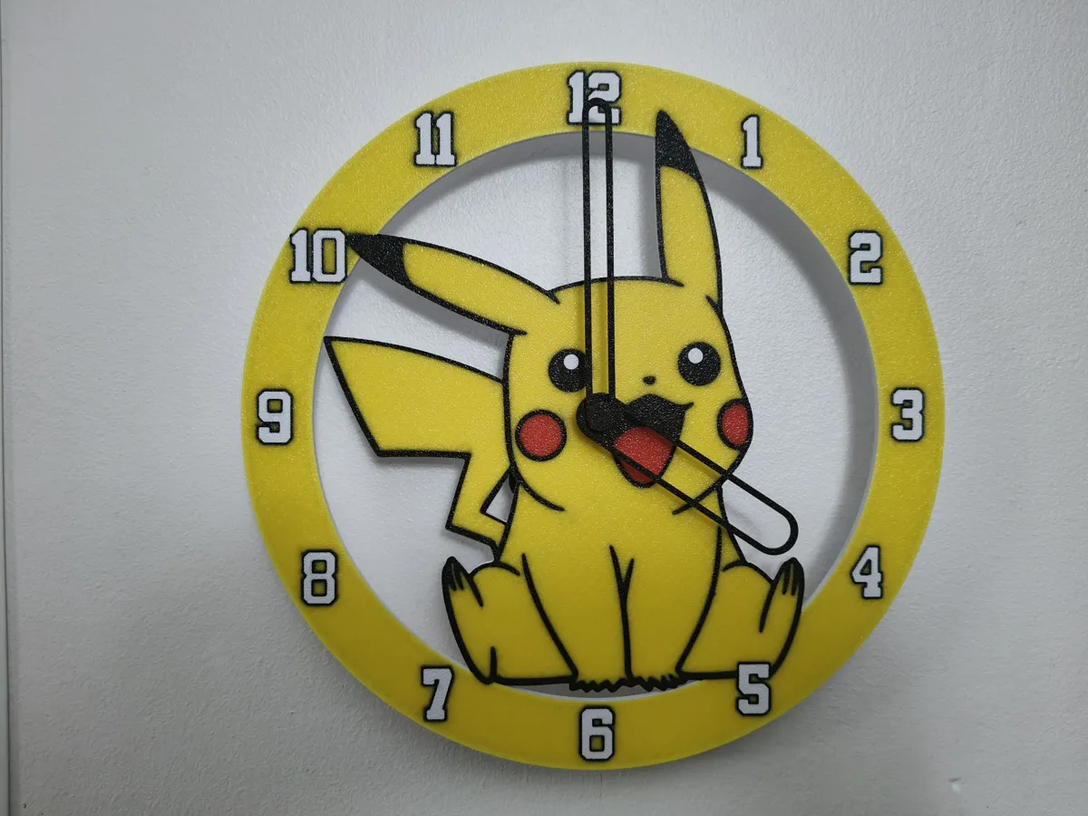 Pikachu Clock - Free 3D Print Model - MakerWorld
