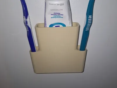 Toothpast and Toothbrush wall holder. Slim desing