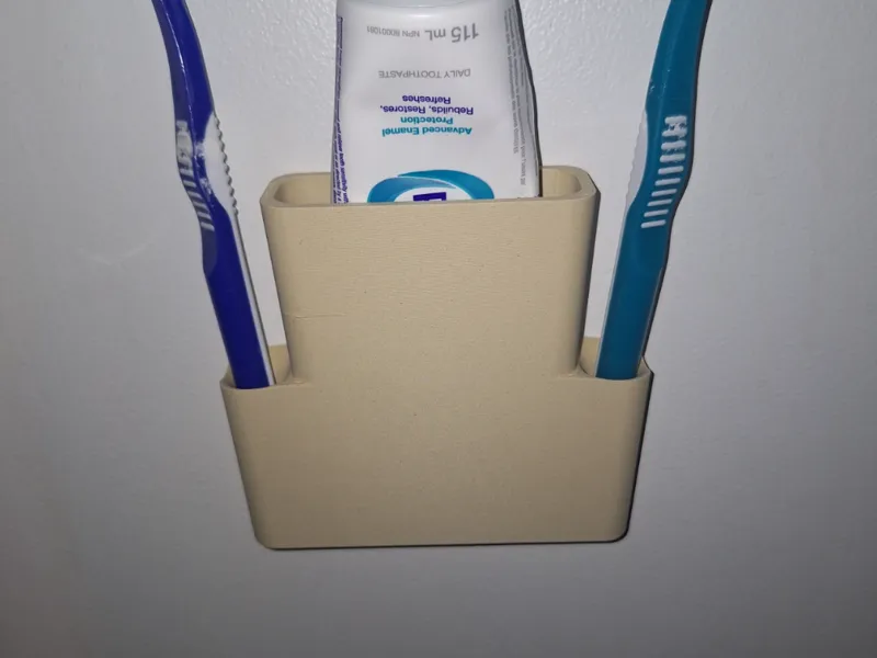 Toothpast and Toothbrush wall holder. Slim desing