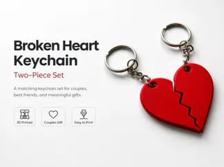 Broken Heart Keychain – Two-Piece Set