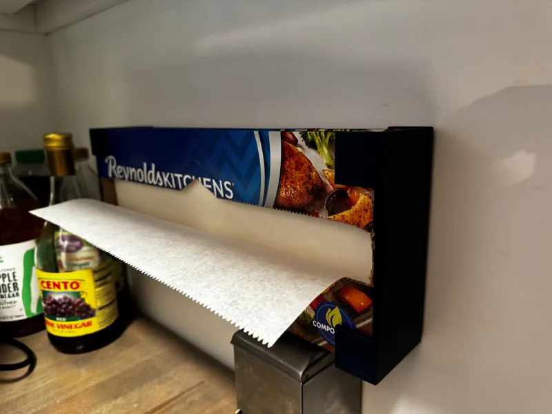 Wall Mount for Two Boxes of Pop-Up Parchment Paper Sheets