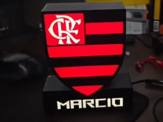 Lightbox Flamengo luminária crf editável