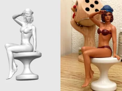 sitting girl