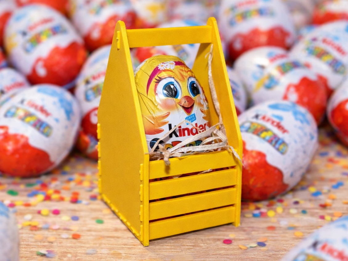 Kinder Surprise Egg Basket Kit Card - Easter Gift