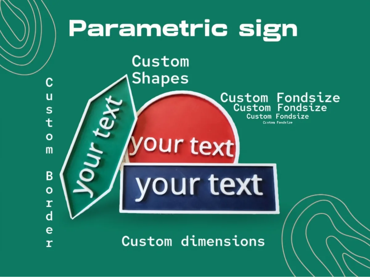 Parametric Sign (Open SCAD) - Free 3D Print Model - MakerWorld