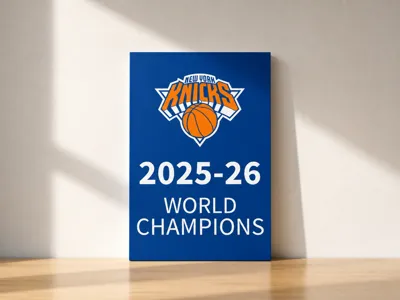 NBA Knicks World Championship Banner
