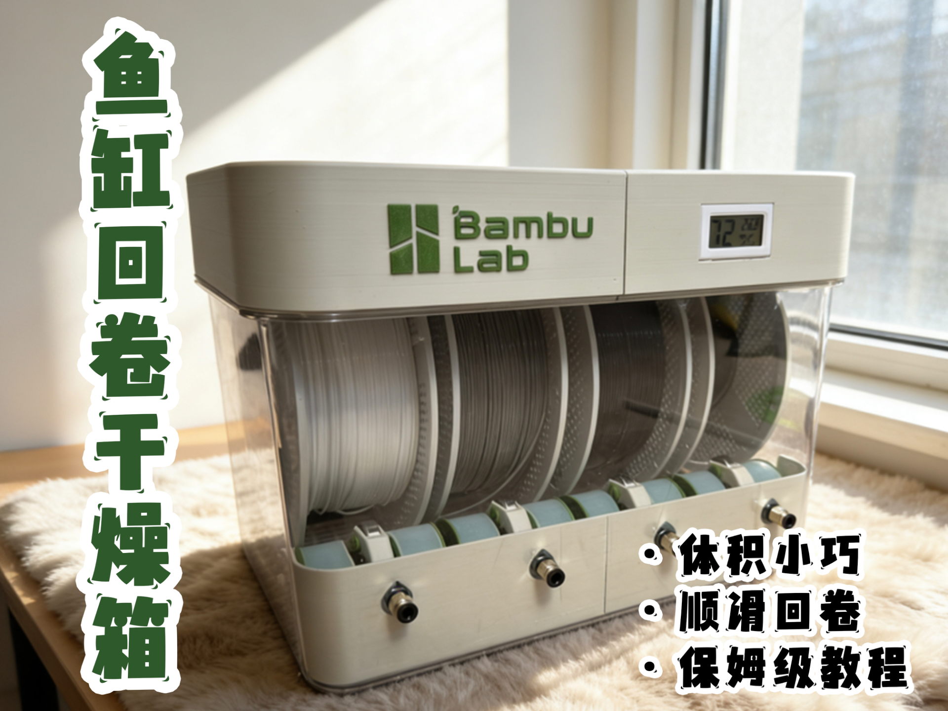 鱼缸回卷干燥箱｜丝滑被动回卷