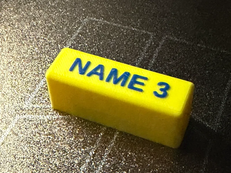 Custom nameplate brick - Duplo compatible