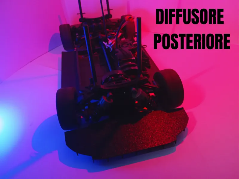 Diffusore posteriore Tamiya TT02 Mercedes AMG GT3