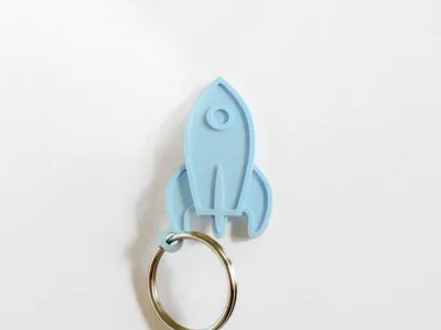 Spaceship Keychain