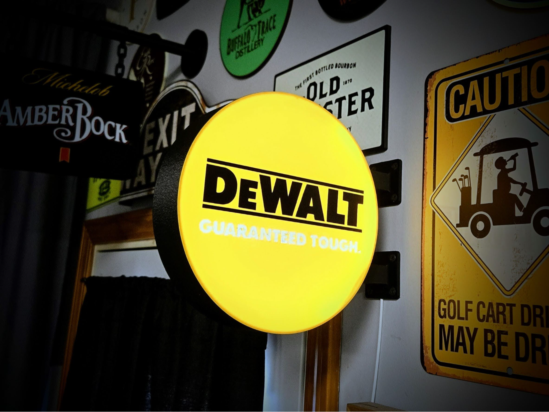 DEWALT TOOLS ~ 2-Sided Gas Station Lightbox Sign
