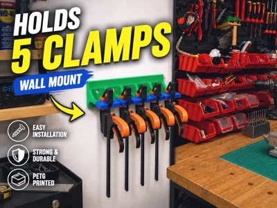 Wall Clamp Holder for Bar Clamps 
