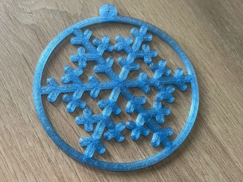 Circular Snowflake Christmas Ornament
