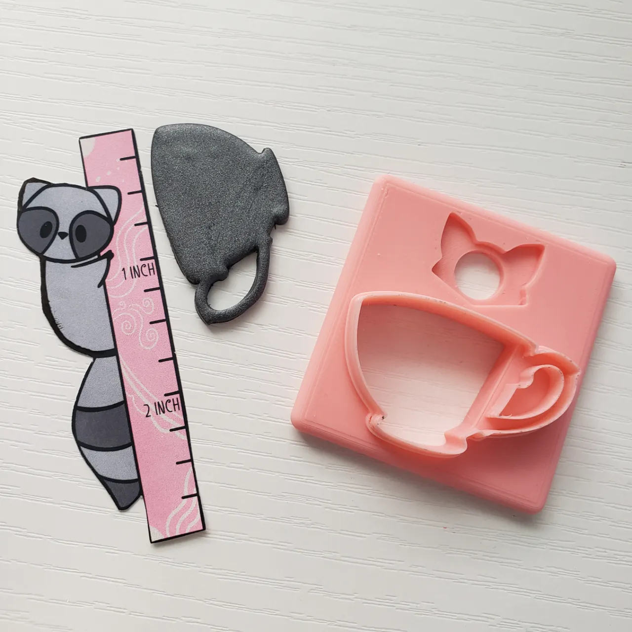 Teacup Polymer Clay Earring Cutter view 2